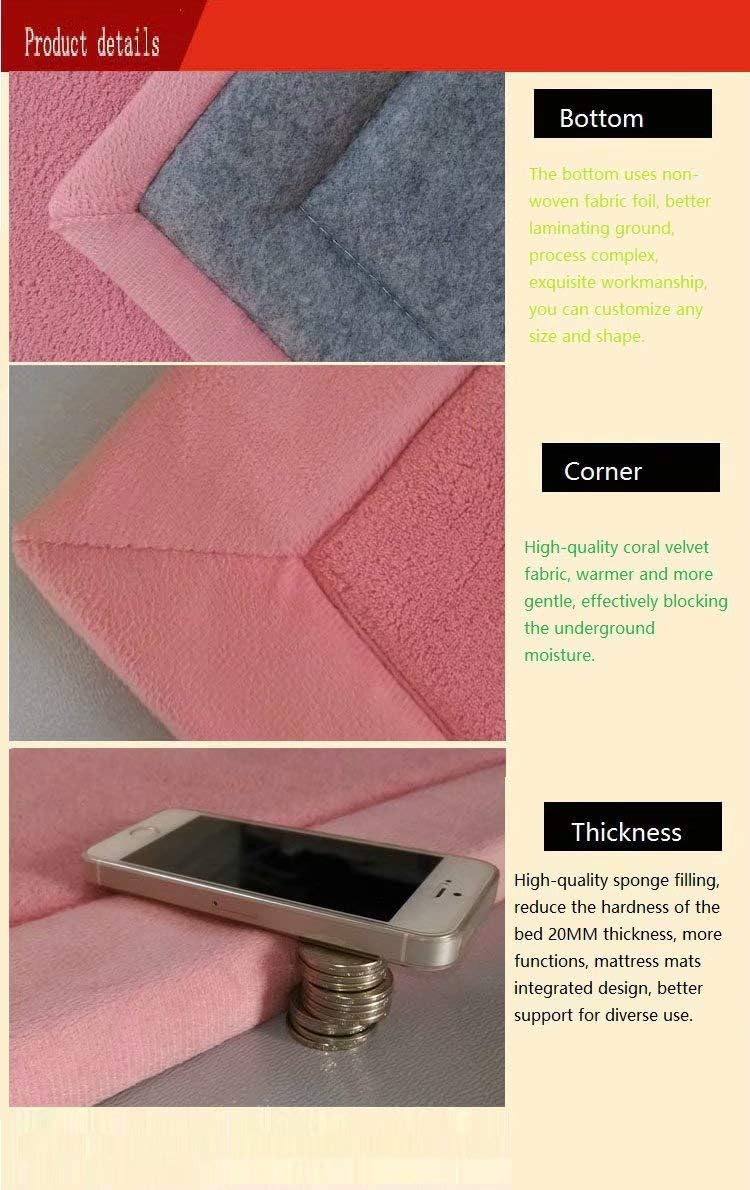 V-mix Handmade Weaving Plush Foam Play Mat for Baby, Toddler, Children - Yoga & Exercise Mat, Cushy-Soft & Thick Hypoallergenic, Non-Toxic, Reversible - Image 2